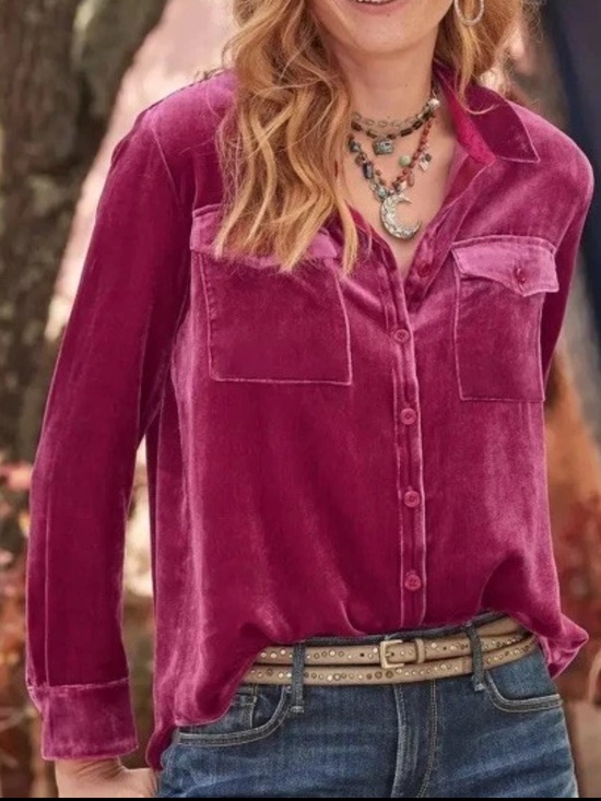 Sundance Tops - Sundance Cassity Velvet Shirt Retail $178 Color is Redbud Size Small Western